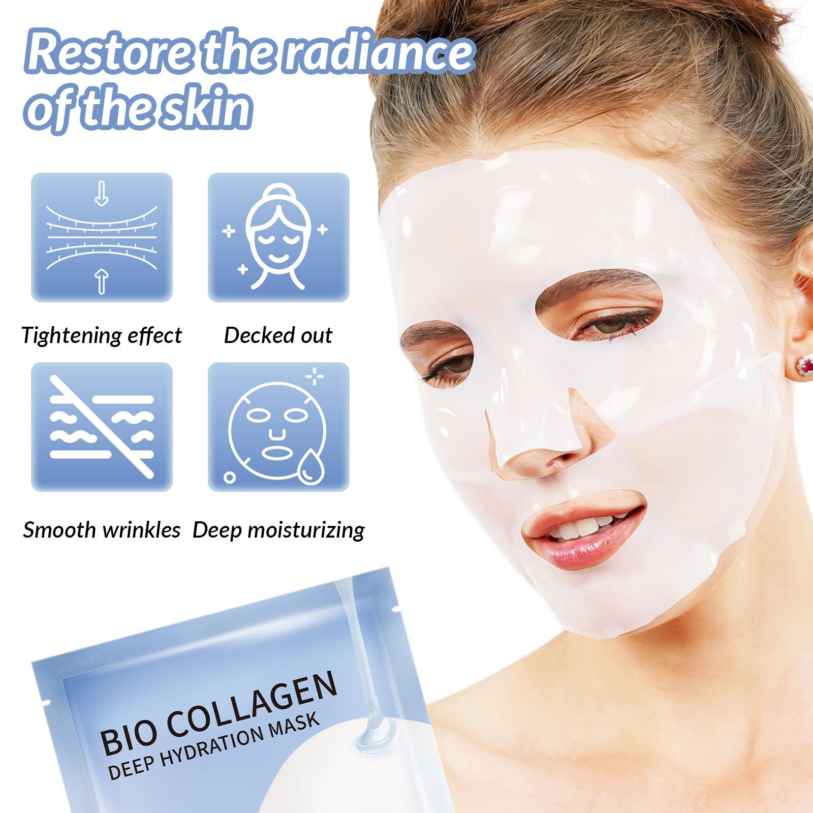 Ночная коллагеновая маска, белая прозрачная увлажняющая коллагеновая перфузионная маска 6P